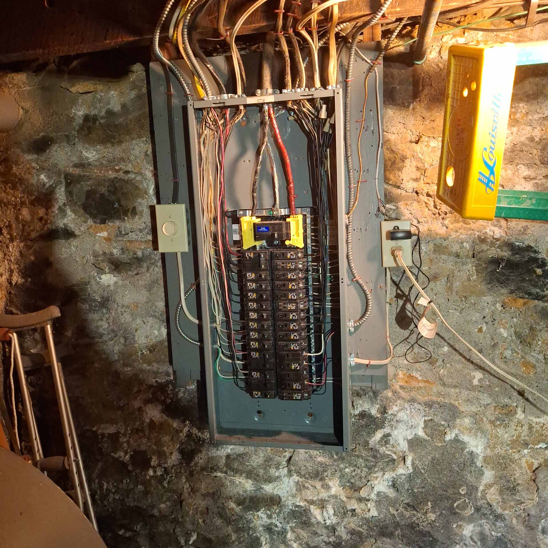 Electrical panel in basement